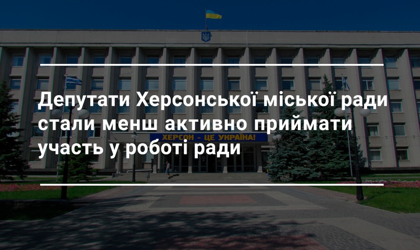 Активність депутатів Херсонської міської ради на пленарних засіданнях у 2019 році