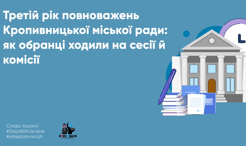 Третій рік повноважень депутатського корпусу  Кропивницької міської ради: як обранці ходили на сесії й комісії