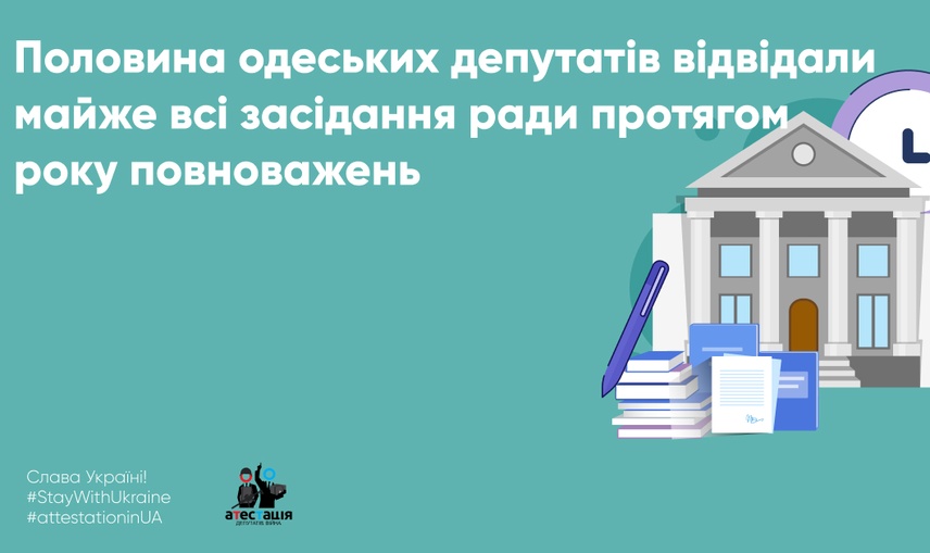 Половина одеських депутатів відвідали майже всі засідання ради протягом року повноважень