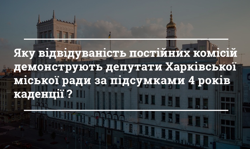 Відвідування постійних комісій депутатами Харківської міської ради за чотири роки повноважень