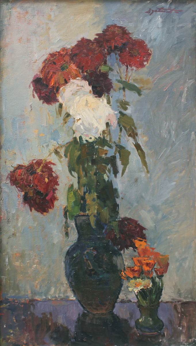 Данило Дзевановський (1916-2002). Хризантеми. 1953. Полотно, олія. Фото: Херсонський художній музей
